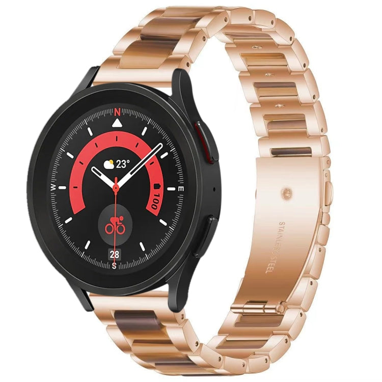 For Galaxy Watch 5 Pro 45mm Interbead Resin Metal Watch Band