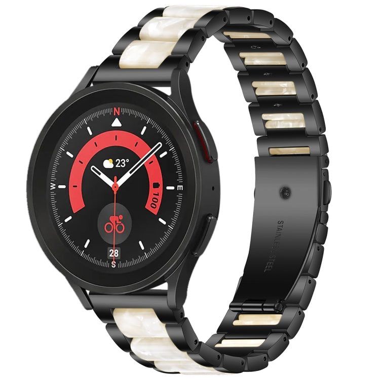 For Galaxy Watch 5 Pro 45mm Interbead Resin Metal Watch Band