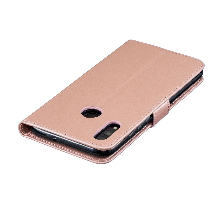 Plum Blossom Pattern Diamond Encrusted Leather Case for Huawei P Smart (2019) / Honor 10 Lite ,with Holder & Card Slots