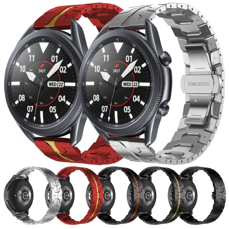 For Samsung Galaxy watch3 45mm Armor Stainless Steel Metal Watch Band