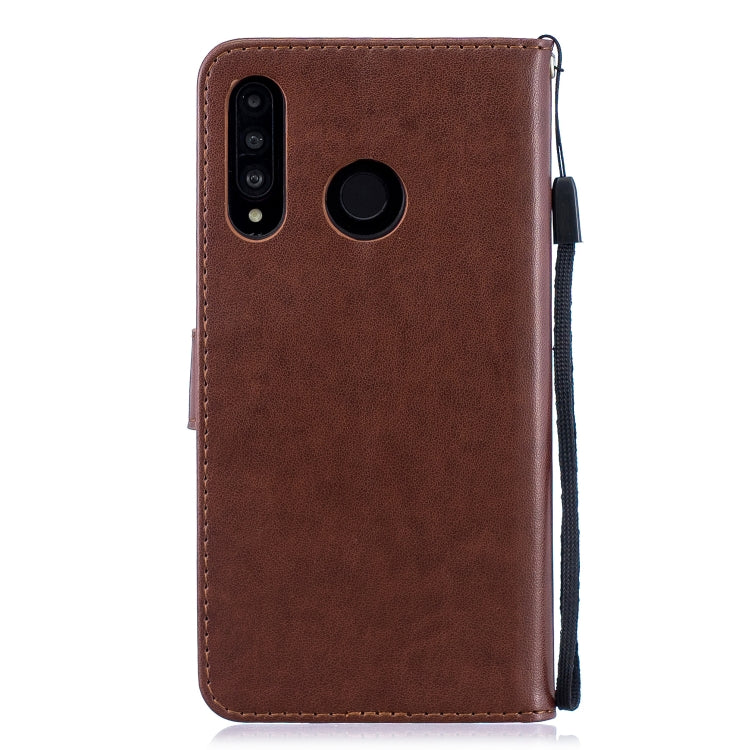 Plum Blossom Pattern Diamond Encrusted Leather Case for Huawei P30 Lite , with Holder & Card Slots