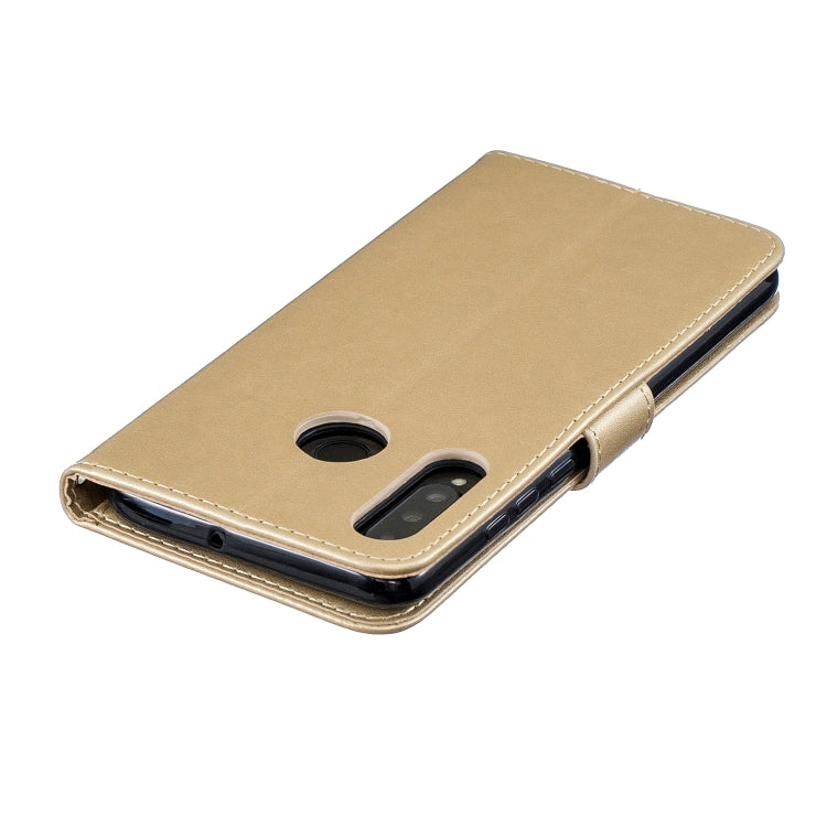 Plum Blossom Pattern Diamond Encrusted Leather Case for Huawei P30 Lite , with Holder & Card Slots