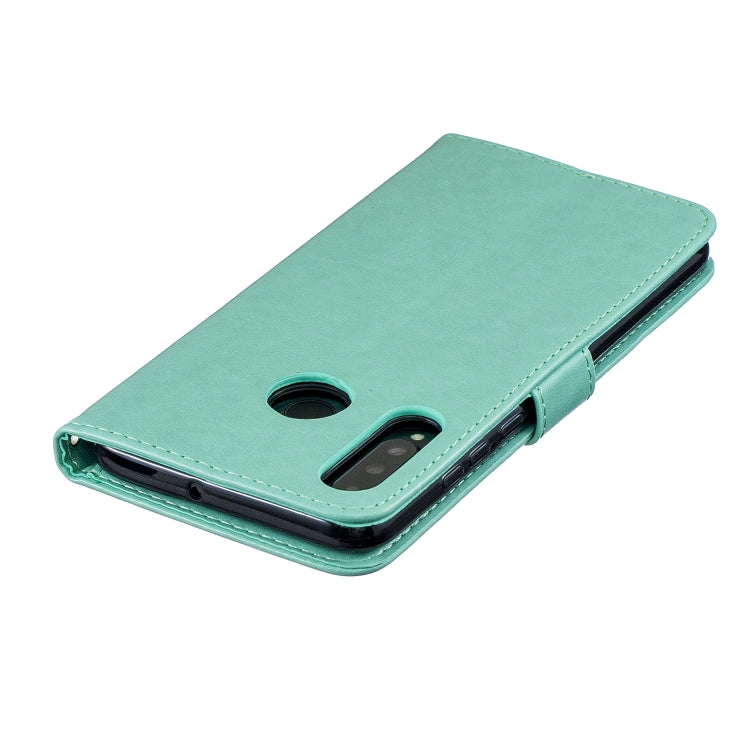 Plum Blossom Pattern Diamond Encrusted Leather Case for Huawei P30 Lite , with Holder & Card Slots