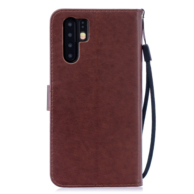 Plum Blossom Pattern Diamond Encrusted Leather Case for Huawei P30 Pro , with Holder & Card Slots