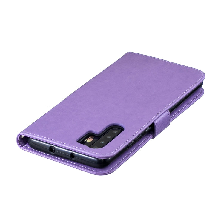 Plum Blossom Pattern Diamond Encrusted Leather Case for Huawei P30 Pro , with Holder & Card Slots