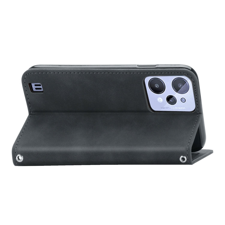 For Realme C31 Retro Skin Feel Magnetic Flip Leather Phone Case