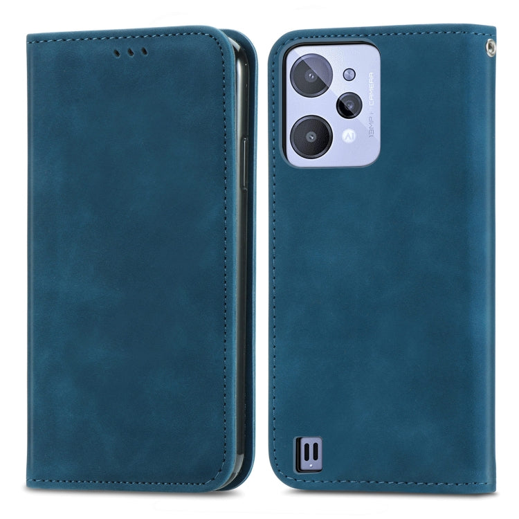 For Realme C31 Retro Skin Feel Magnetic Flip Leather Phone Case