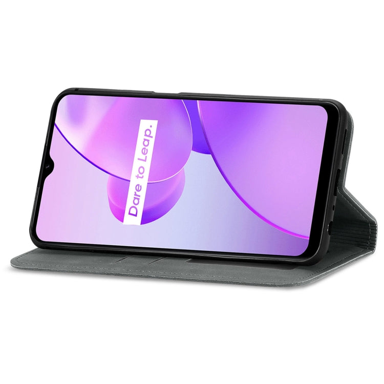 For Realme C31 Retro Skin Feel Magnetic Flip Leather Phone Case
