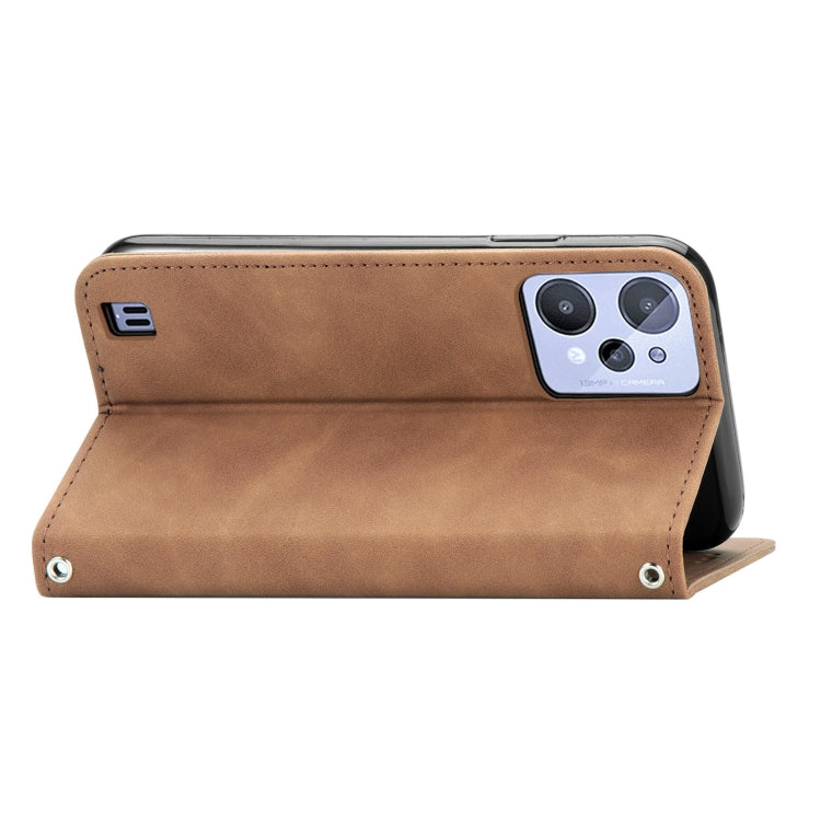 For Realme C31 Retro Skin Feel Magnetic Flip Leather Phone Case