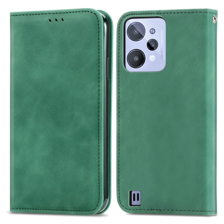 For Realme C31 Retro Skin Feel Magnetic Flip Leather Phone Case