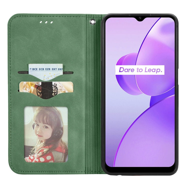 For Realme C31 Retro Skin Feel Magnetic Flip Leather Phone Case