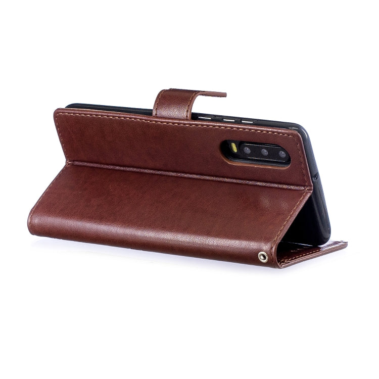 Plum Blossom Pattern Diamond Encrusted Leather Case for Huawei P30 , with Holder & Card Slots