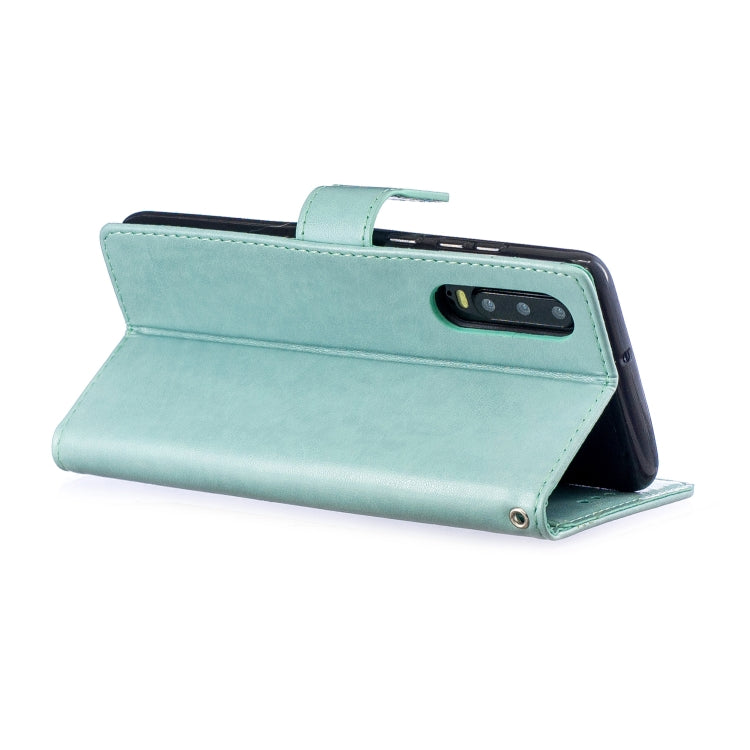 Plum Blossom Pattern Diamond Encrusted Leather Case for Huawei P30 , with Holder & Card Slots