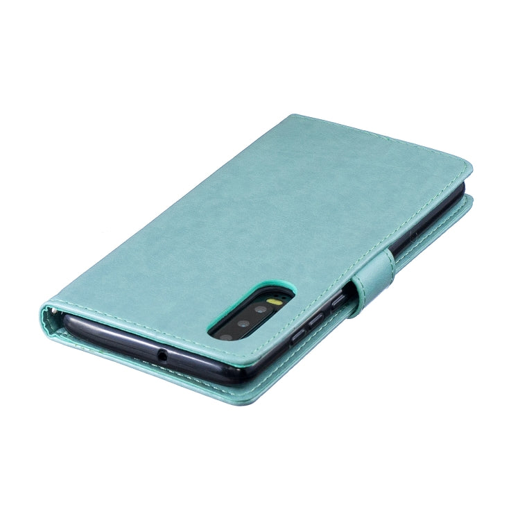 Plum Blossom Pattern Diamond Encrusted Leather Case for Huawei P30 , with Holder & Card Slots