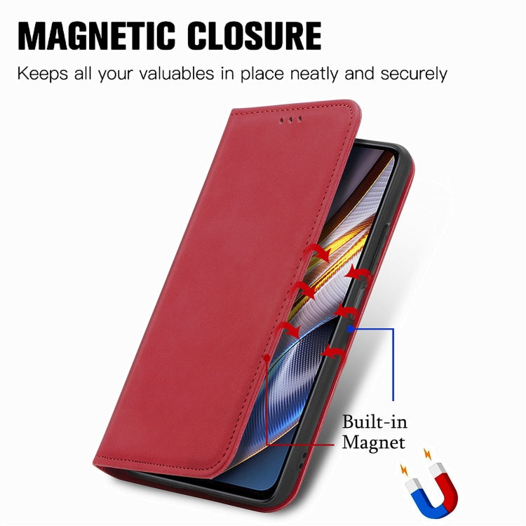 For Xiaomi Redmi Note 11T Pro / Poco X4 GT Retro Skin Feel Magnetic Leather Phone Case
