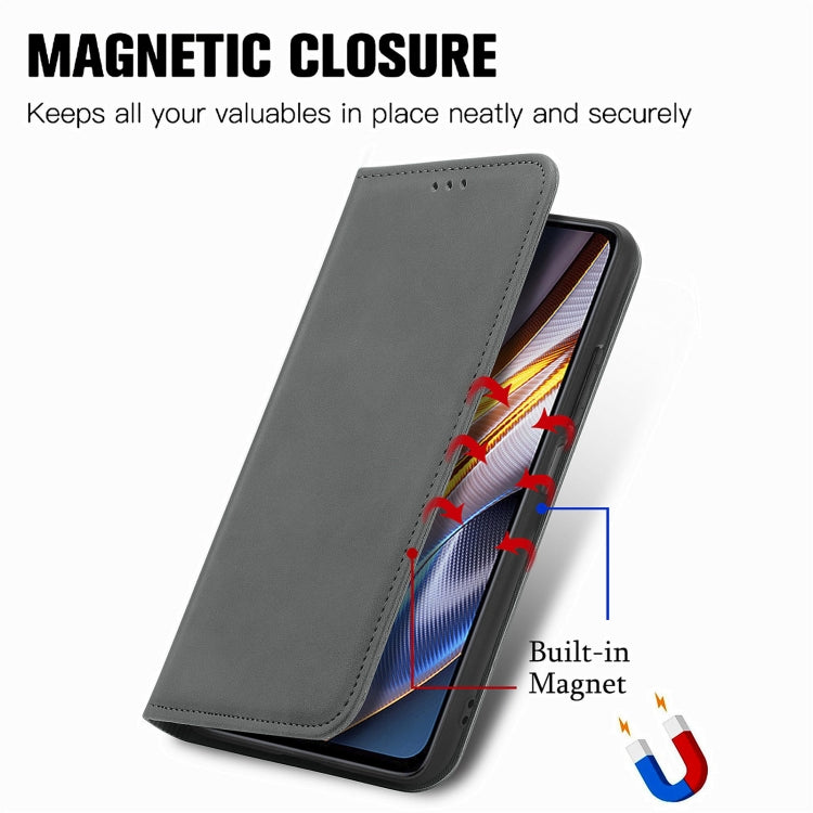 For Xiaomi Redmi Note 11T Pro / Poco X4 GT Retro Skin Feel Magnetic Leather Phone Case