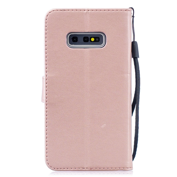 Plum Blossom Pattern Diamond Encrusted Leather Case for Galaxy S10e ,with Holder & Card Slots