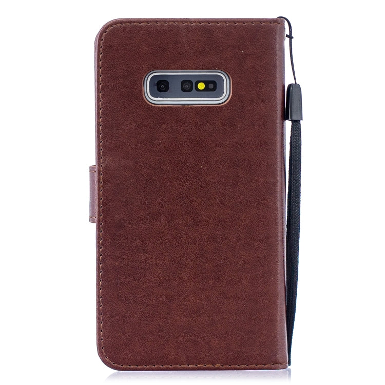 Plum Blossom Pattern Diamond Encrusted Leather Case for Galaxy S10e ,with Holder & Card Slots