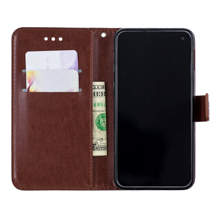 Plum Blossom Pattern Diamond Encrusted Leather Case for Galaxy S10e ,with Holder & Card Slots