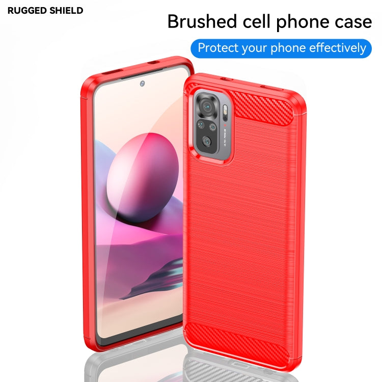 For Xiaomi Poco M5s Brushed Texture Carbon Fiber TPU Phone Case
