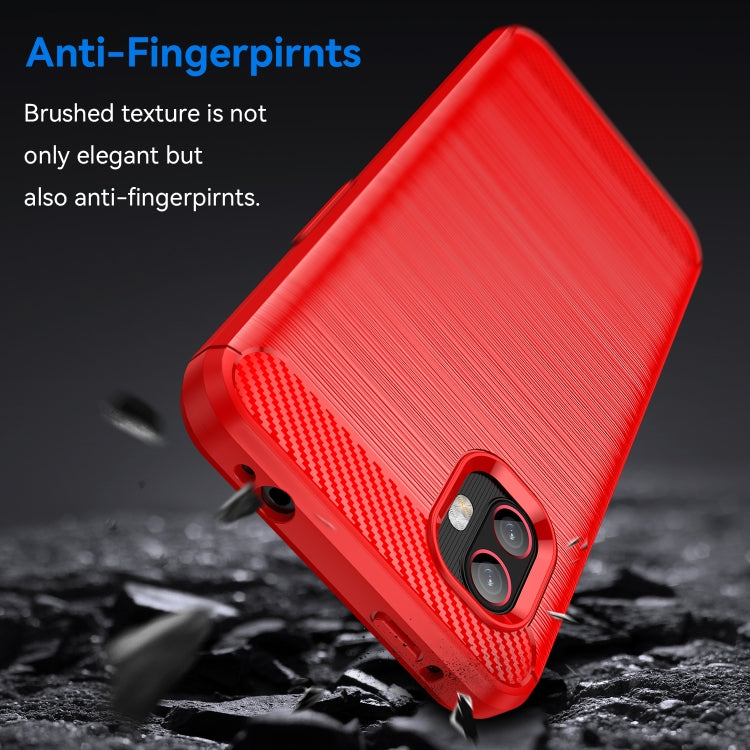 For Samsung Galaxy Xcover6 Pro Brushed Texture Carbon Fiber TPU Phone Case