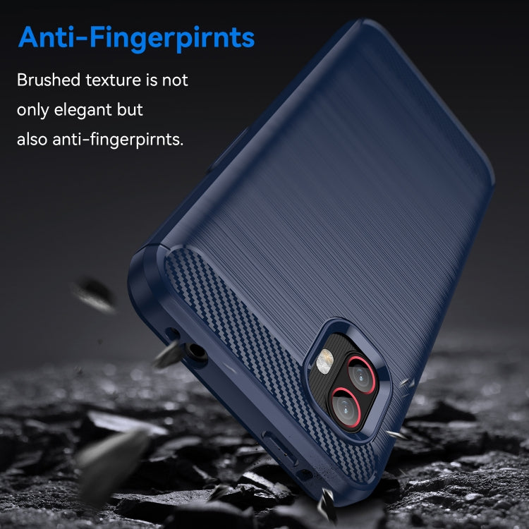 For Samsung Galaxy Xcover6 Pro Brushed Texture Carbon Fiber TPU Phone Case