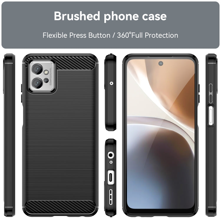 For Motorola Moto G32 Brushed Texture Carbon Fiber TPU Phone Case