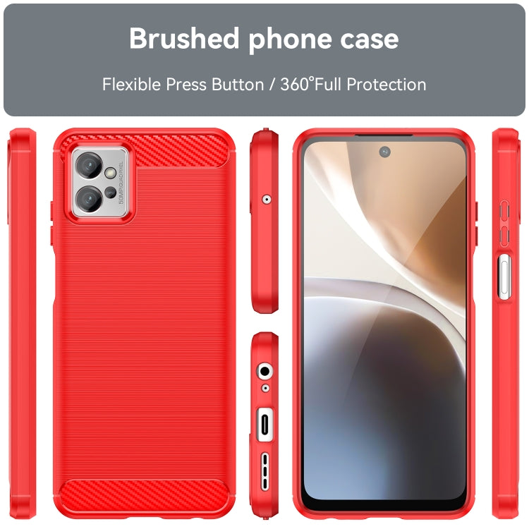 For Motorola Moto G32 Brushed Texture Carbon Fiber TPU Phone Case