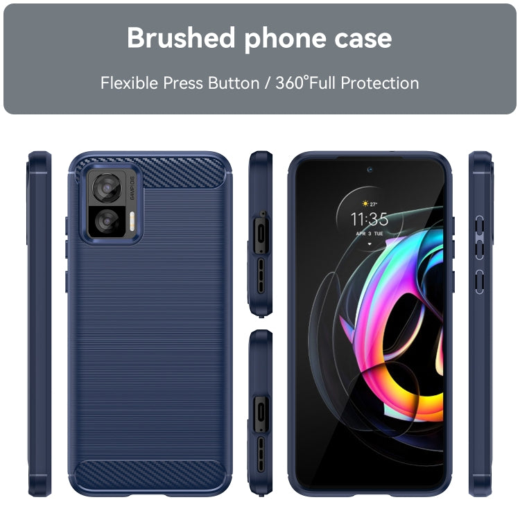 For Motorola Moto Edge 30 Lite Brushed Texture Carbon Fiber TPU Phone Case