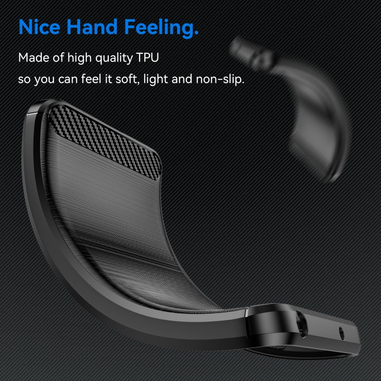 For Samsung Galaxy A04 Brushed Texture Carbon Fiber TPU Phone Case
