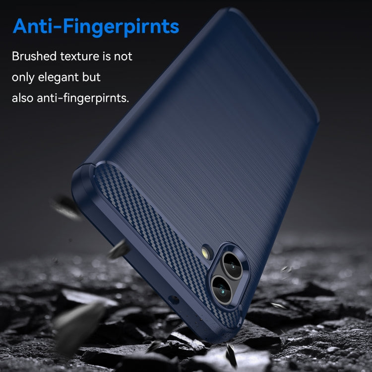For Samsung Galaxy A04 Brushed Texture Carbon Fiber TPU Phone Case