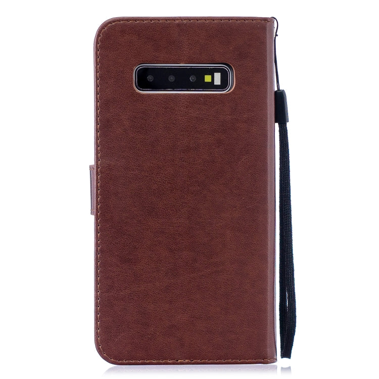 Plum Blossom Pattern Diamond Encrusted Leather Case for Galaxy S10 Plus with Holder & Card Slots