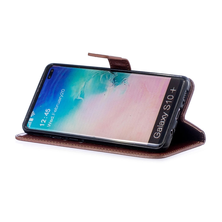 Plum Blossom Pattern Diamond Encrusted Leather Case for Galaxy S10 Plus with Holder & Card Slots