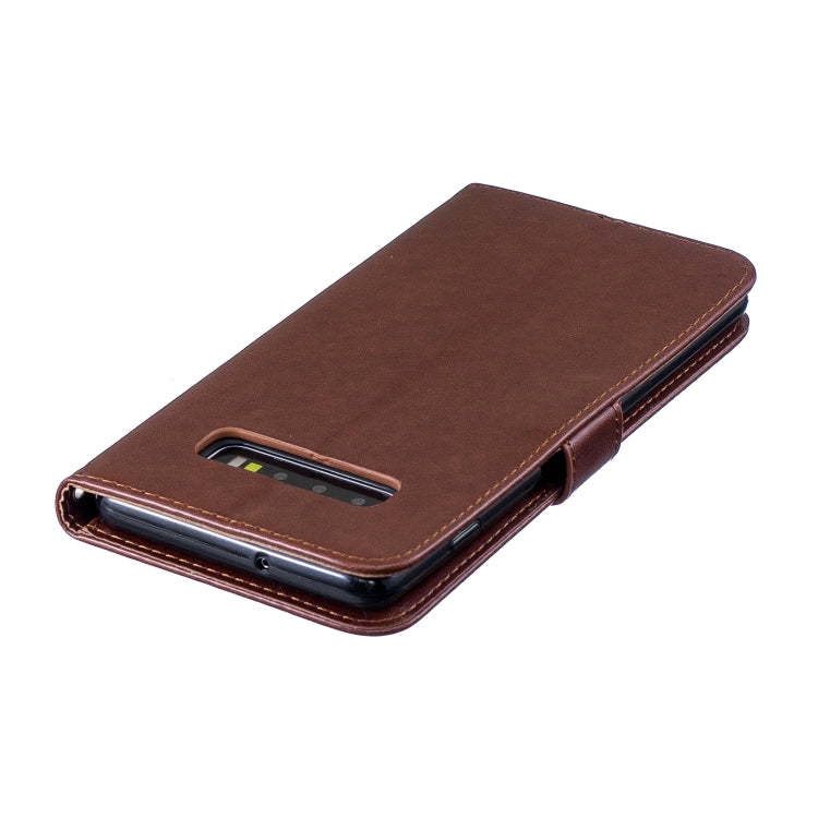 Plum Blossom Pattern Diamond Encrusted Leather Case for Galaxy S10 Plus with Holder & Card Slots