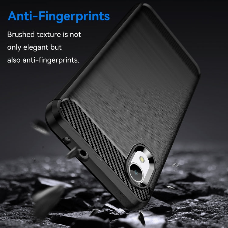 For Samsung Galaxy A23e Brushed Texture Carbon Fiber TPU Phone Case