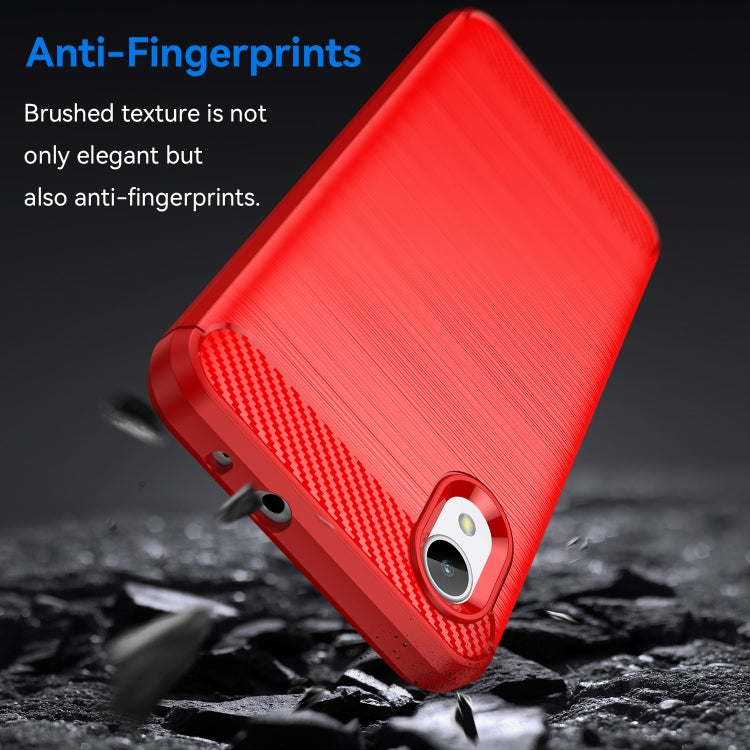 For Samsung Galaxy A23e Brushed Texture Carbon Fiber TPU Phone Case