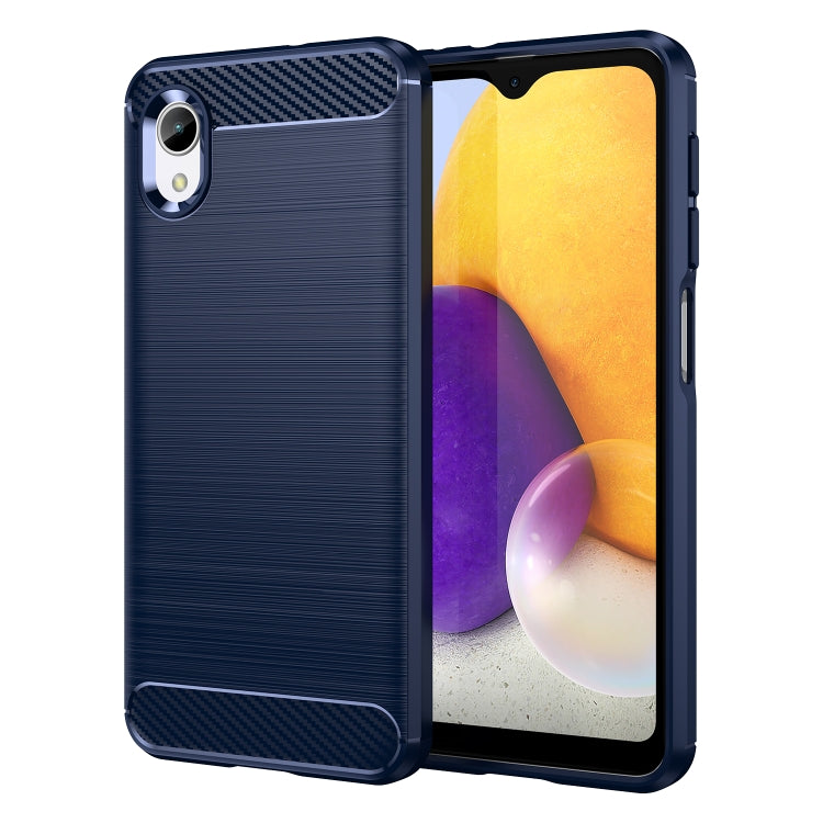 For Samsung Galaxy A23e Brushed Texture Carbon Fiber TPU Phone Case