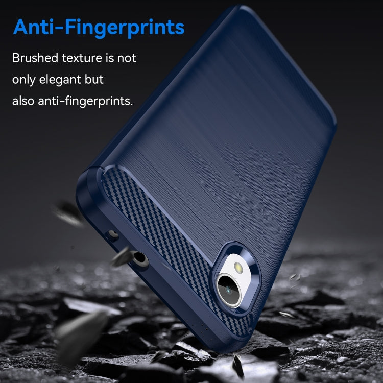 For Samsung Galaxy A23e Brushed Texture Carbon Fiber TPU Phone Case
