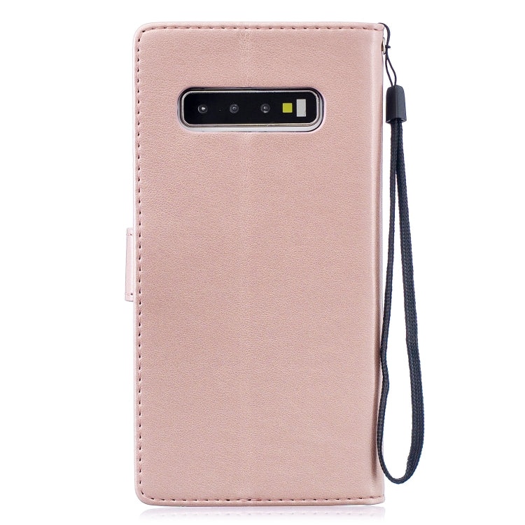 Plum Blossom Pattern Diamond Encrusted Leather Case for Galaxy S10 , with Holder & Card Slots
