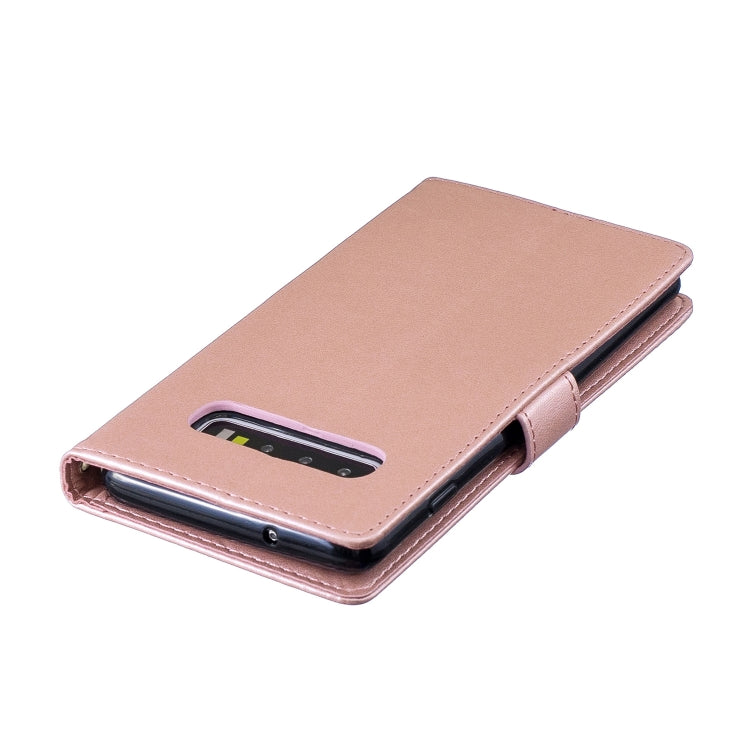 Plum Blossom Pattern Diamond Encrusted Leather Case for Galaxy S10 , with Holder & Card Slots