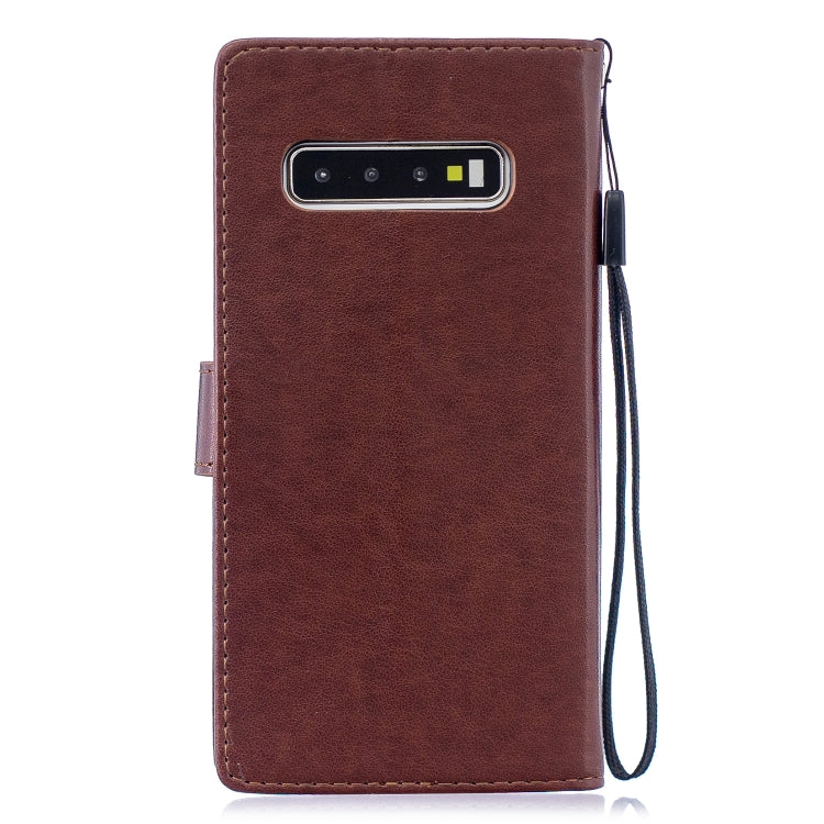Plum Blossom Pattern Diamond Encrusted Leather Case for Galaxy S10 , with Holder & Card Slots