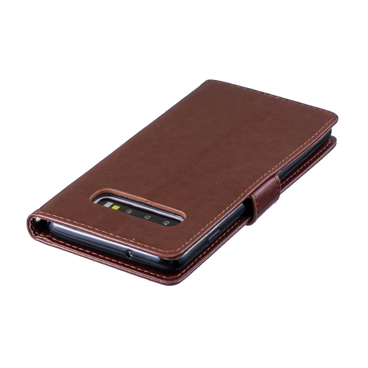 Plum Blossom Pattern Diamond Encrusted Leather Case for Galaxy S10 , with Holder & Card Slots
