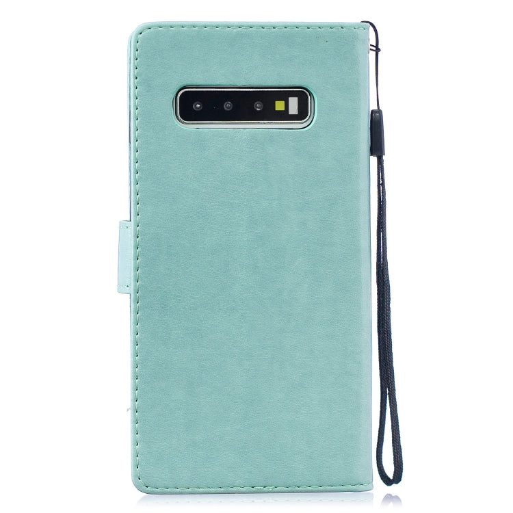 Plum Blossom Pattern Diamond Encrusted Leather Case for Galaxy S10 , with Holder & Card Slots