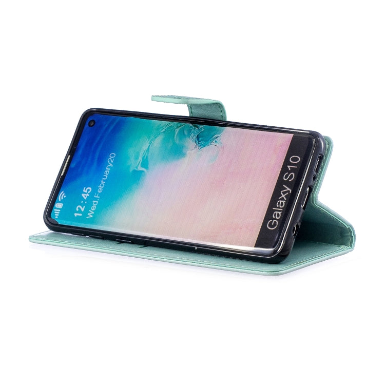 Plum Blossom Pattern Diamond Encrusted Leather Case for Galaxy S10 , with Holder & Card Slots