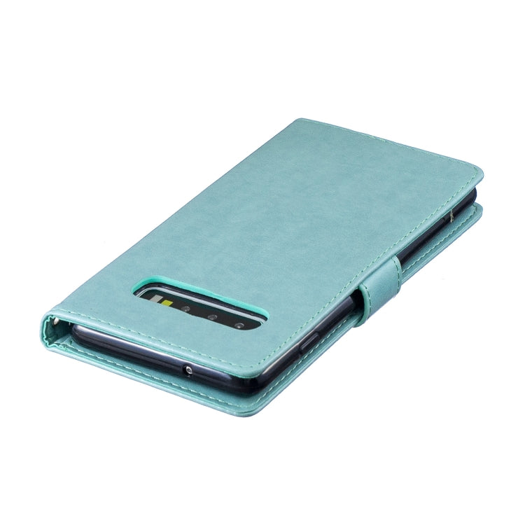 Plum Blossom Pattern Diamond Encrusted Leather Case for Galaxy S10 , with Holder & Card Slots