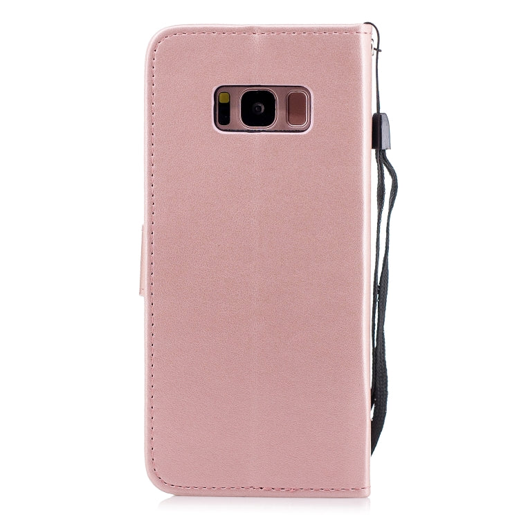 Plum Blossom Pattern Diamond Encrusted Leather Case for Galaxy S8 ,with Holder & Card Slots