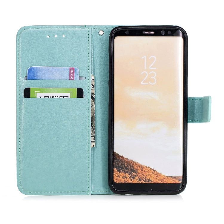 Plum Blossom Pattern Diamond Encrusted Leather Case for Galaxy S8 ,with Holder & Card Slots