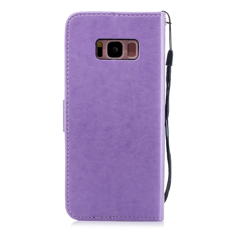 Plum Blossom Pattern Diamond Encrusted Leather Case for Galaxy S8 ,with Holder & Card Slots