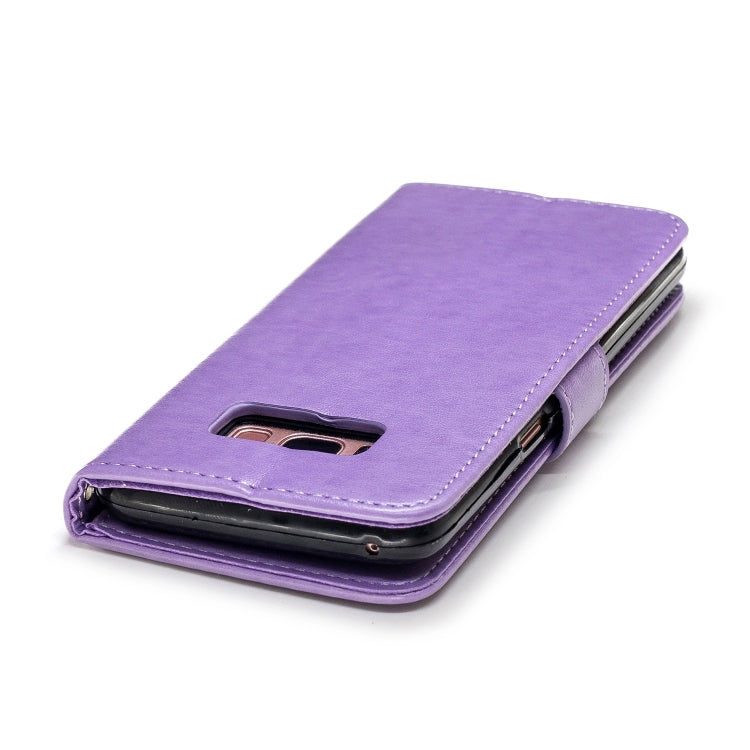 Plum Blossom Pattern Diamond Encrusted Leather Case for Galaxy S8 ,with Holder & Card Slots