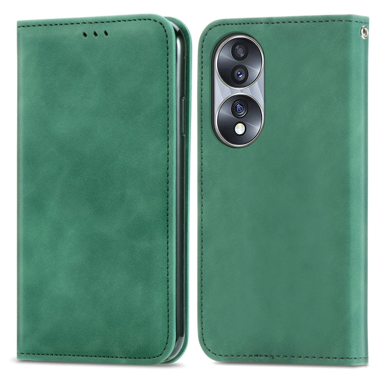 For Honor 70 Retro Skin Feel Magnetic Leather Phone Case